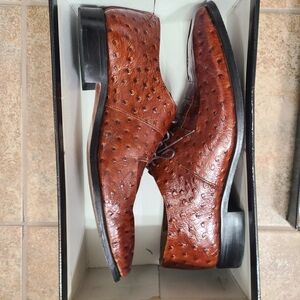 Stacy Adams Textured Brown Oxfords